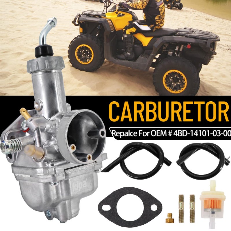 KIPA Carburetor For Yamaha Timberwolf 250 YFB250 YFB 250 ATV 1992-2000 With Mounting Gasket Fuel Filter OEM # 4BD-14101-03-00 - Image 2